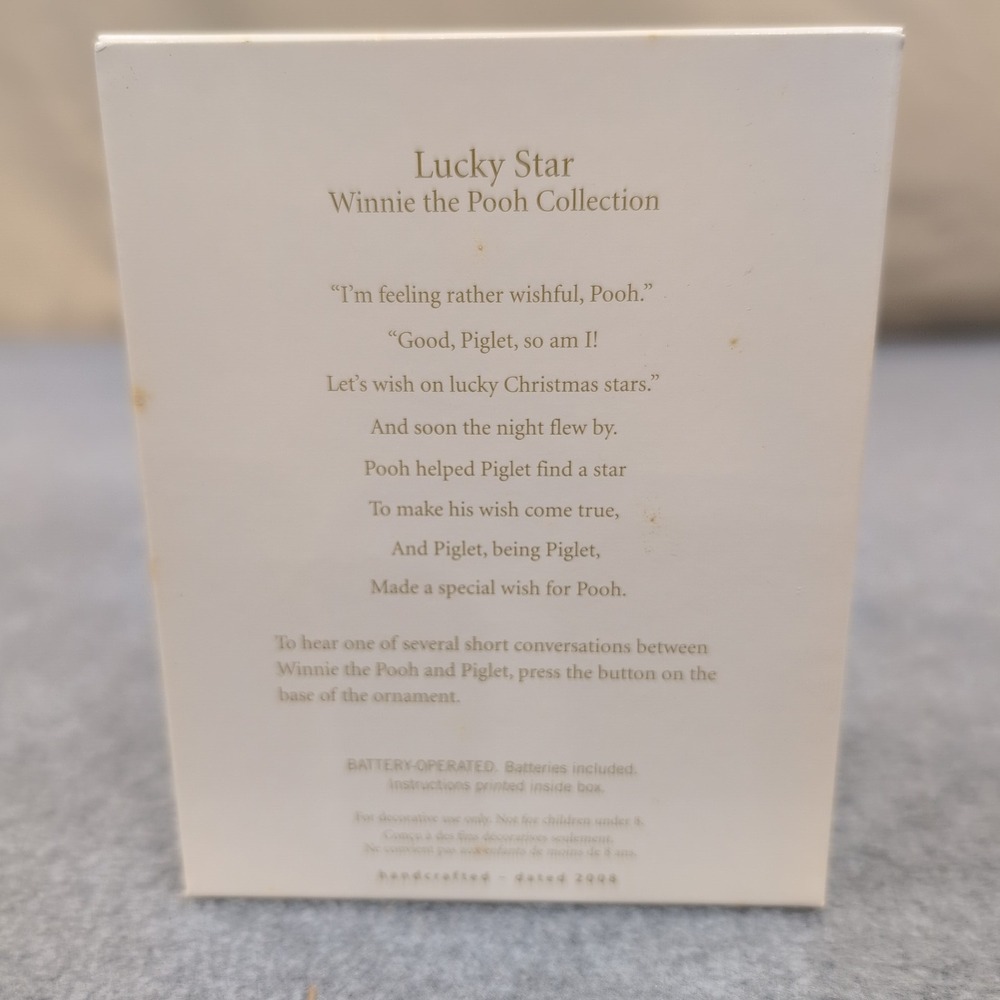 Hallmark‎ Keepsake Lucky Star Winnie the Pooh Collection Ornament Magic 2008 - Picture 2 of 3